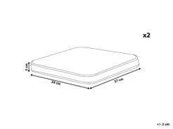 Puutarhatuolin Pehmuste Keltainen 37 X 34 Cm 2 Kpl TERNI -Beliani undef src sa picid 844212 type whitesh image