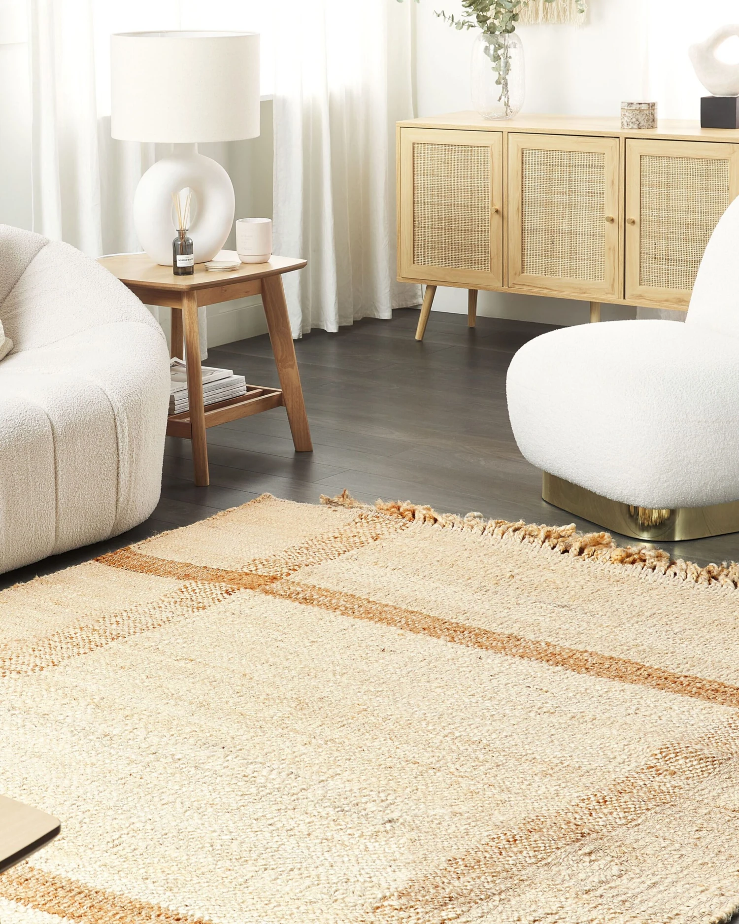 Matto Juutti Beige YELMEZ Useita Kokoja - Image 2