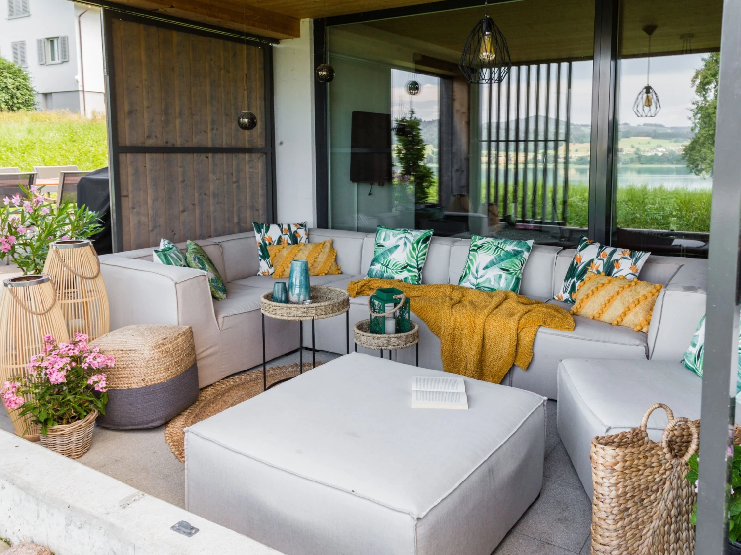 Koristetyyny Ulkokäyttöön 2kpl Setti 45 X 45 Cm Lehtikuviolla PAVELLI 5 Koristetyyny Ulkokäyttöön 2kpl Setti 45 X 45 Cm Lehtikuviolla PAVELLI - Image 5