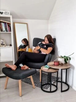 Sivupöytäsetti Tumma Puu/musta 2 Kpl DIXIE -Beliani undef src sa picid 849613 type whitesh image