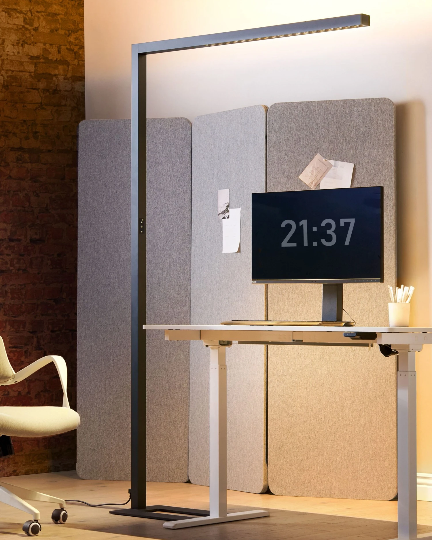 LED-lattiavalaisin Alumiini Musta MENSA - Image 2