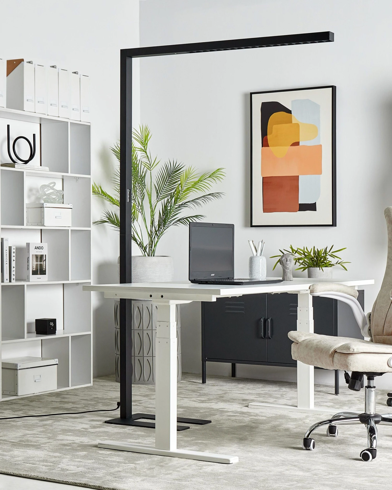 LED-lattiavalaisin Alumiini Musta MENSA - Image 3