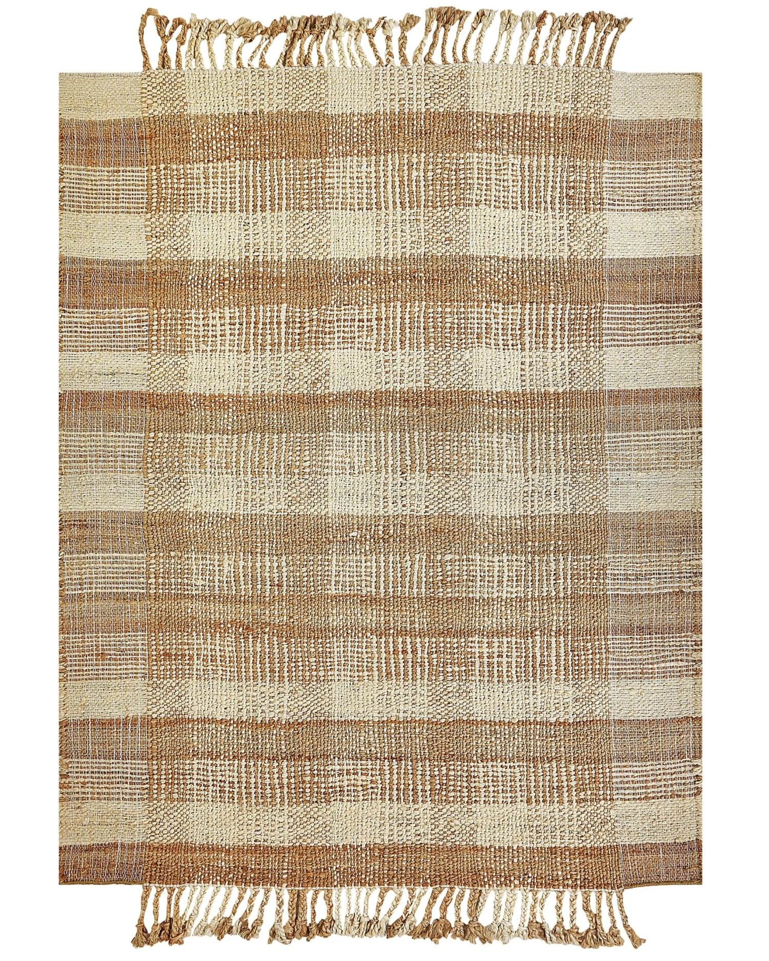 Matto Juutti Beige BERISSA Useita Kokoja - Image 3