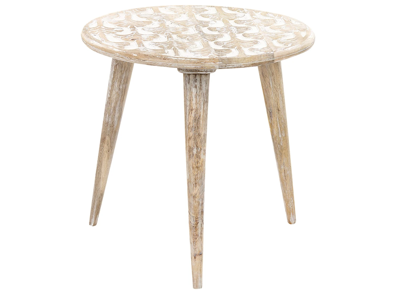 Sivupöytäsetti Vaalea Mangopuu 2 Kpl HURSI - Image 3